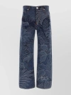 ETRO DENIM JEANS WITH EMBROIDERED FOLIAGE MOTIF