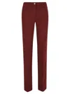 Etro Straight Leg Trousers In Burgundy