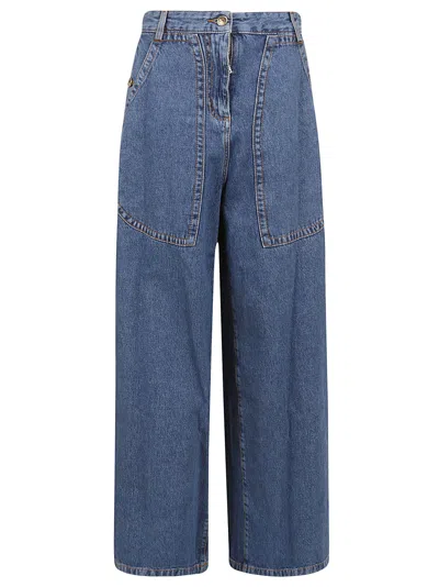 Etro Denim Jeans Woman In Blue