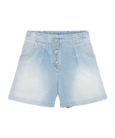 Etro Kids' Denim Shorts In Blue