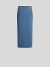 Etro Denim Skirt In Light Blue