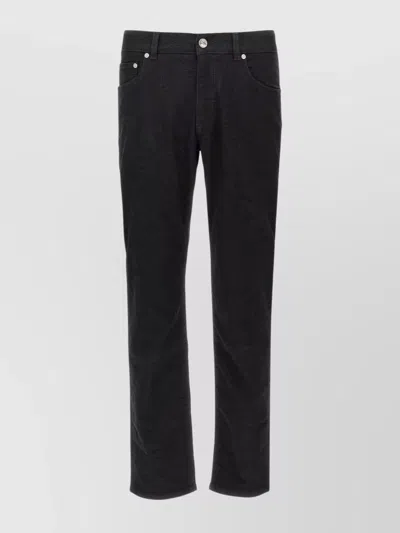 Etro Denim Trousers With Belt Loops And Pockets In Schwarz