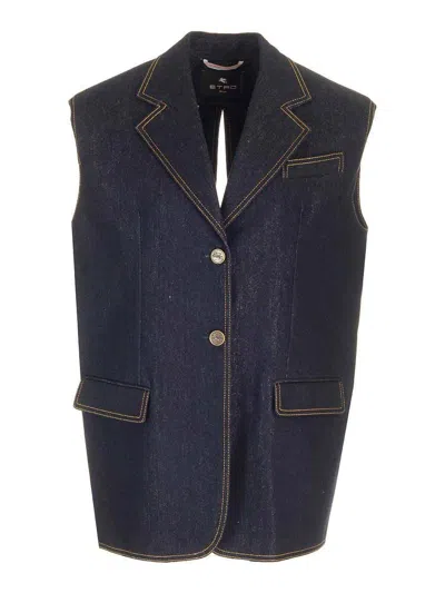 ETRO CHALECO - AZUL