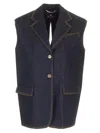 Etro Denim Waistcoat Jackets Blue
