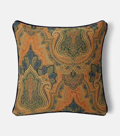 Etro Deosai Paisley Jacquard Cushion In Animal Print