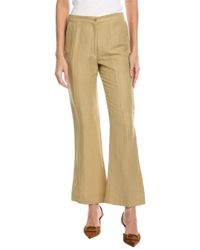 Etro Devon Linen & Silk-blend Pant In Brown