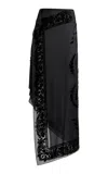 Etro Devoré Chiffon Maxi Skirt In Black