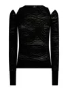 Etro Jacquard-pullover Mit Cut-out-detail Und Paisley-motiv In Black
