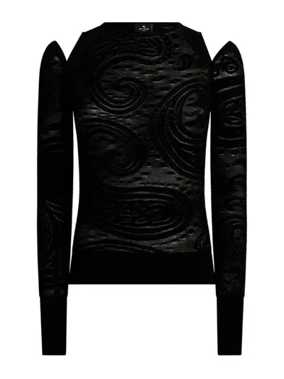 Etro Devore Sweater In Black