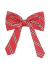Etro Diagonal-stripe Bow Tie In Red
