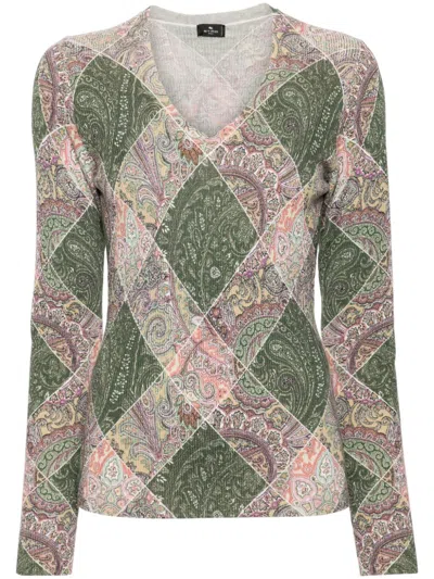 Etro Diamond-pattern Sweate In X0840