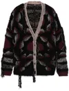 Etro Fringed Oversized Cardigan In Black