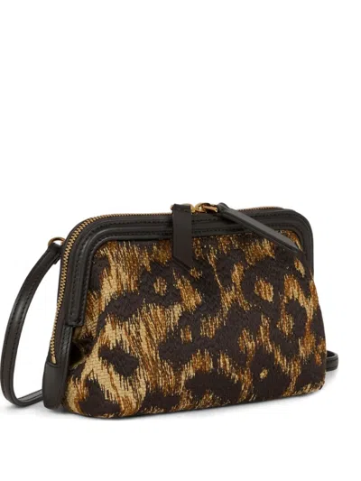 Etro Doc Animal-effect Clutch Bag In Brown