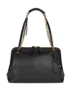 Etro Shoulder Bag With Chain Handle And Label Holder In Gray