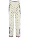 Etro Amebas Print Natural Pants For Women In Print On White Base