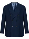 Etro Double-breasted Blazer In Blue