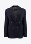 Etro Double-breasted Blazer In Blue