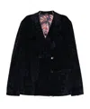 Etro Double-breasted Blazer In Blue