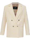 Etro Oversized Double-breasted Blazer In Nude