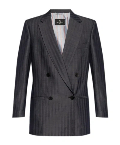 ETRO ETRO DOUBLE-BREASTED CANDY STRIPED JACKET