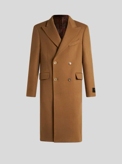 ETRO DOUBLE-BREASTED CASHMERE COAT