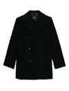 Etro Double-breasted Coat In Black