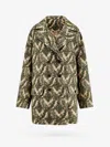 Etro Women Double-breasted Coat With Multicolor Motif