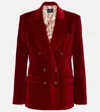 ETRO DOUBLE-BREASTED COTTON VELVET BLAZER