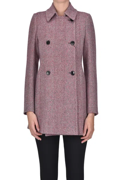 ETRO DOUBLE-BREASTED HERRINGBONE COAT