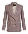 Etro Houndstooth-pattern Double-breasted Jacket In Multicolor