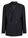 Etro Double-breasted Jacket In Blue
