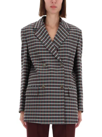 Etro Double-breasted Jacket In Multi