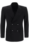 Etro Double-breasted Jacket With Check Pattern In Black (black)