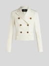 Etro Logo-embossed Buttons Double-breasted Jacket In White