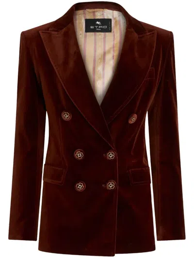 Etro Double-breasted Notched Lapel Jacket