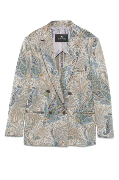 Etro Double-breasted Paisley Pattern  Jacket