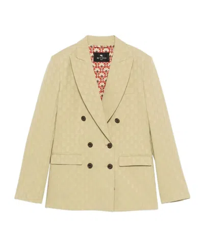 ETRO DOUBLE-BREASTED PATTERNED BLAZER