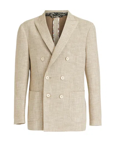 Etro Double-breasted Peak-lapel Blazer In Nude