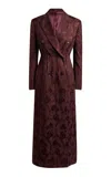Etro Double-breasted Pleated Coat In Burgundy