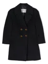Etro Double-breasted Virgin-wool Coat In Blue