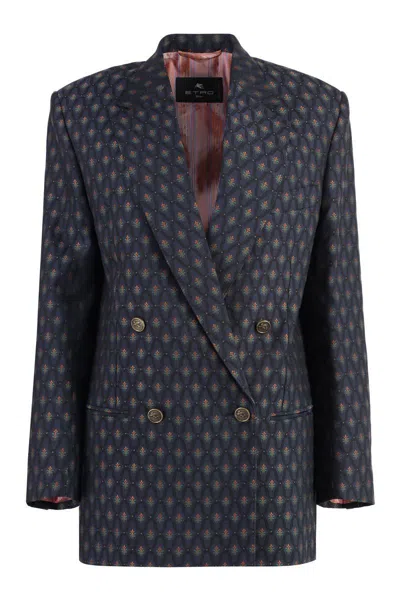 Etro Double-breasted Wool Blazer
