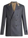 Etro Zweireihiger Blazer Aus Wolle In Blue
