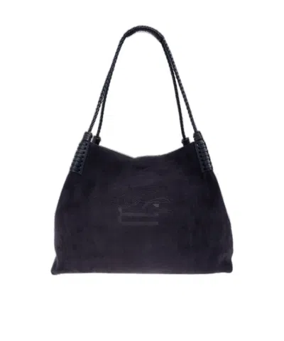 Etro Double Handle Shoulder Bag In Blue