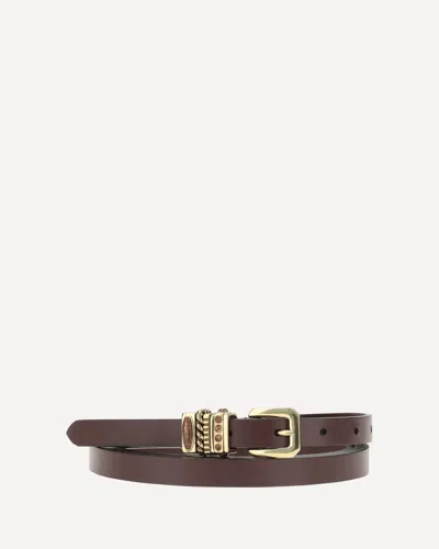 Etro Double Leather Belt In Brown