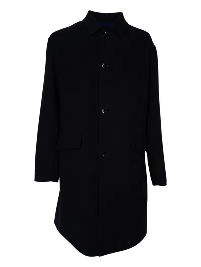 Etro Double-sided Deconstructed Coat In Blu