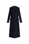 Etro Embroidered-button Coat In Blue