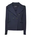 Etro Double-breasted Notched-lapel Jacket In Blue