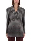 Etro Checkered Jacket With Notched Lapels And Pockets In Multi