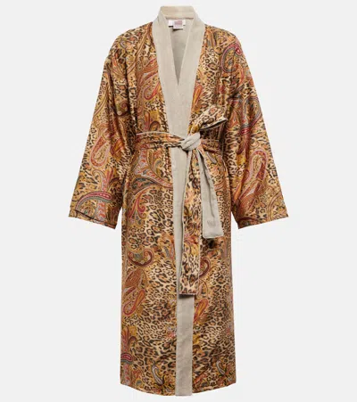Etro Doubled Kimono Cotton Bathrobe