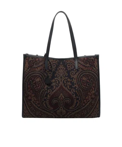 Etro Double-handled Handbag In Brown